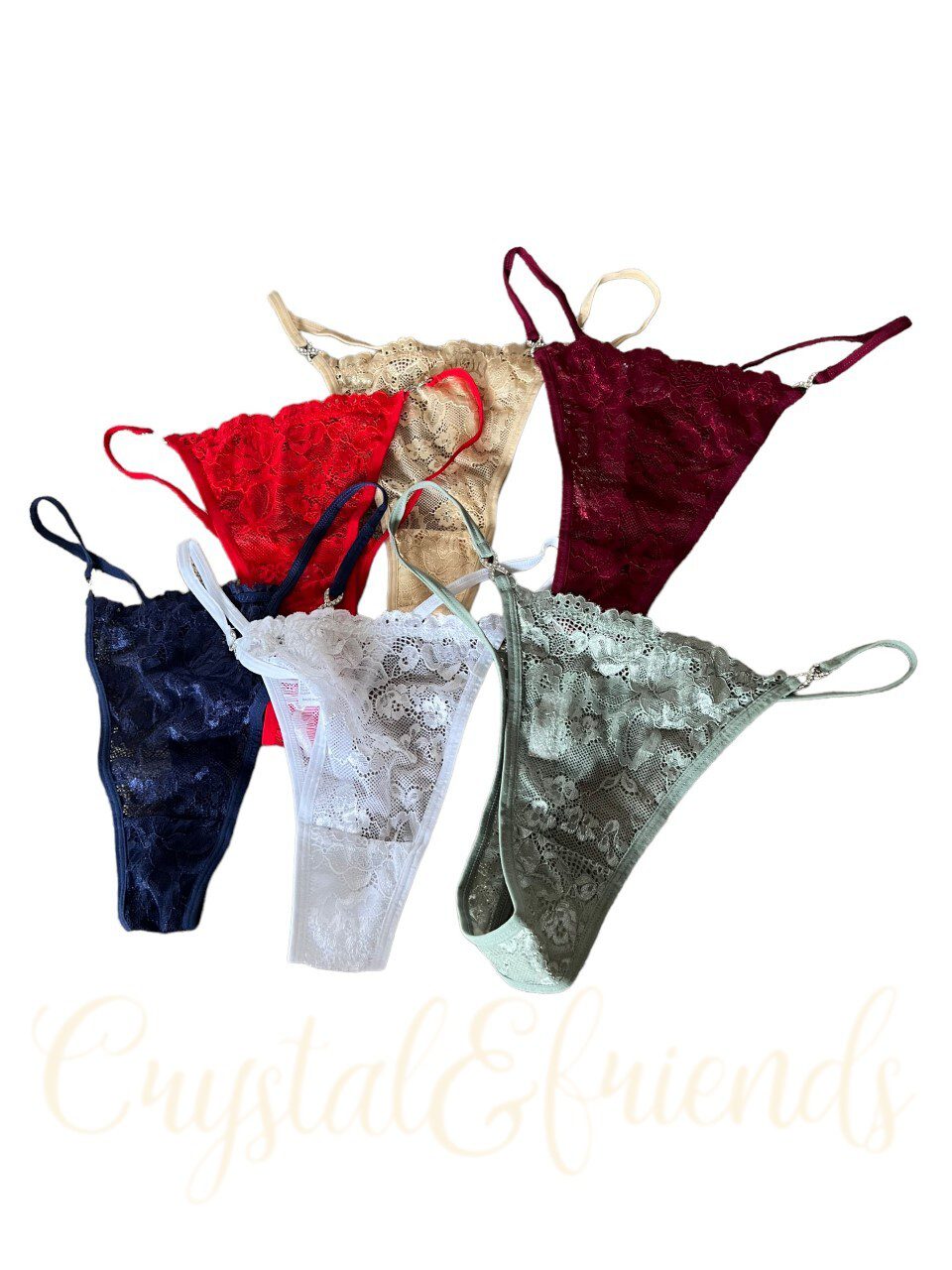 Pretty Lacy G-string with silver link detail - Image 10