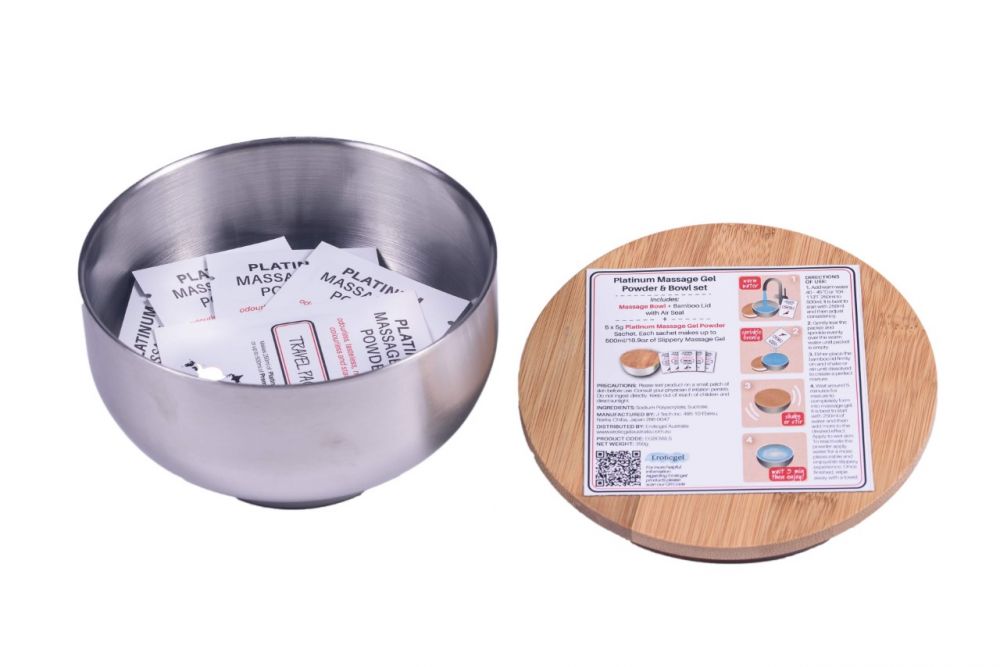 Massage Bowl Starter Kit with 10 x 5g Nuru Massage Powder - Image 2